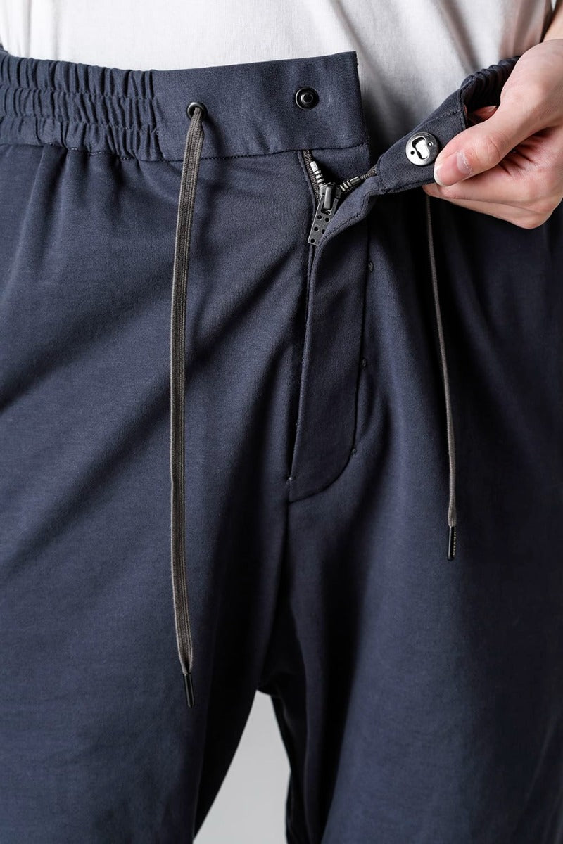 Jogger pants cotton jersey  Blue Gray