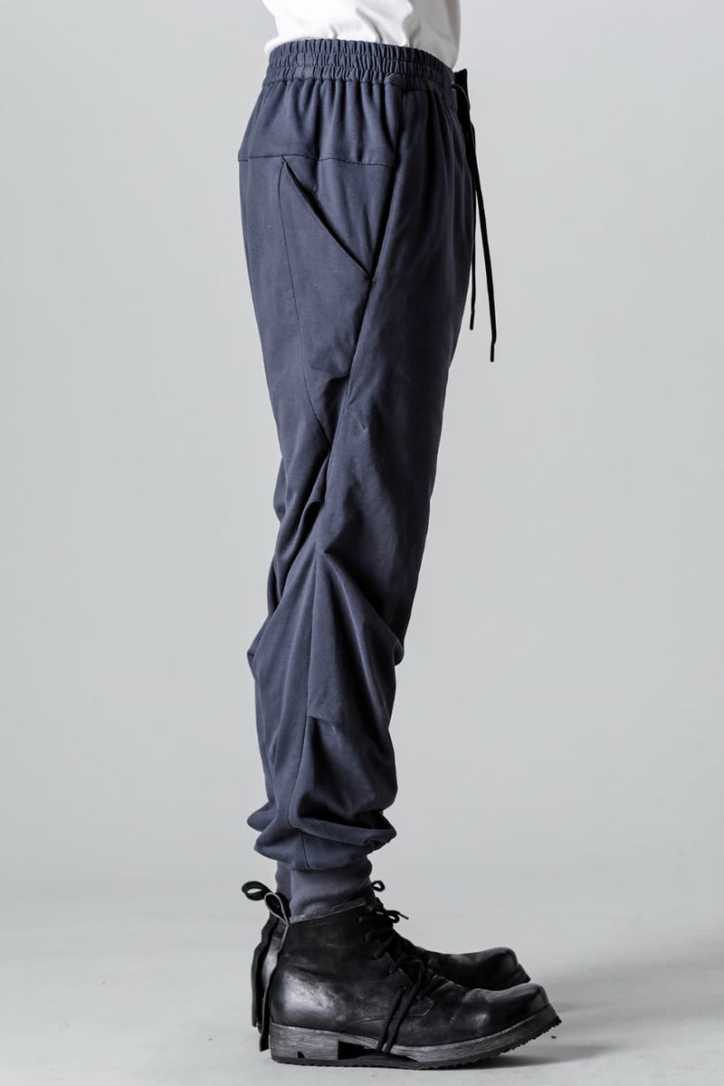 Jogger pants cotton jersey  Blue Gray