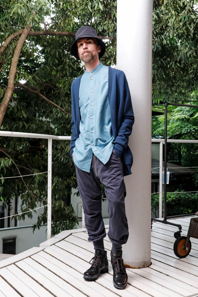 Jogger pants cotton jersey  Blue Gray