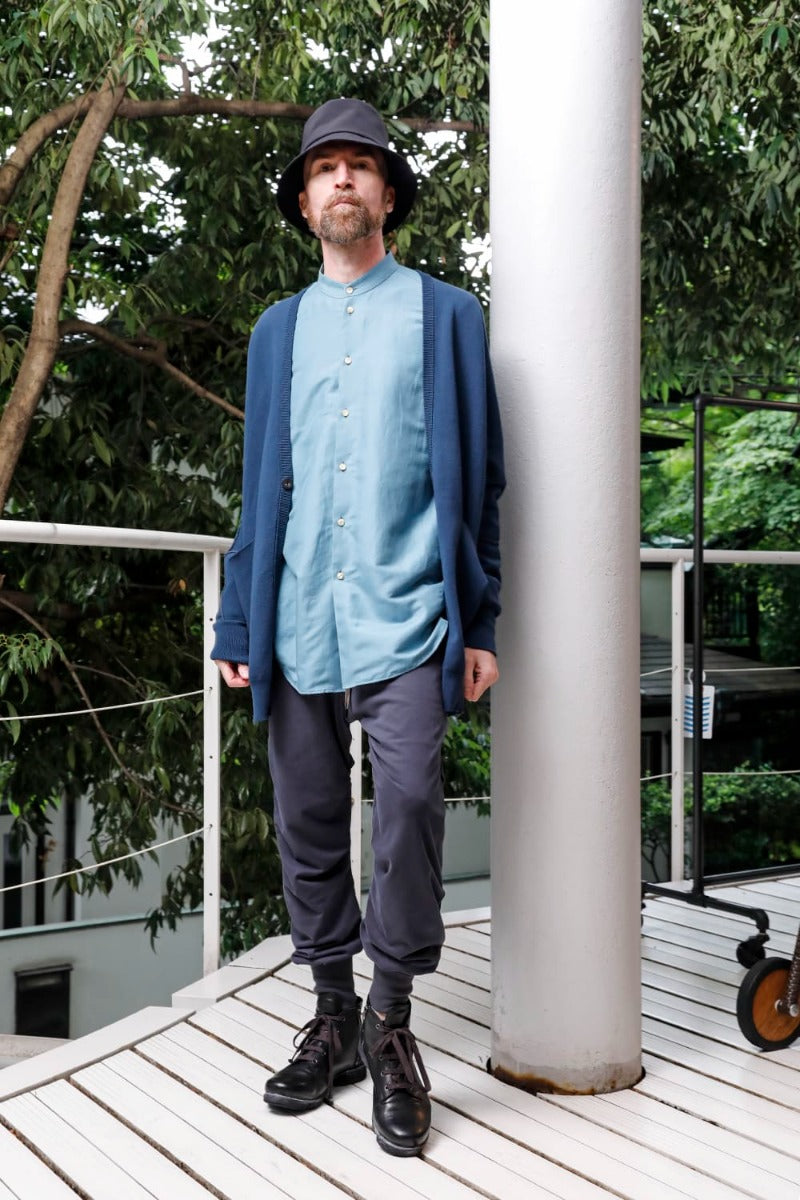 Jogger pants cotton jersey  Blue Gray