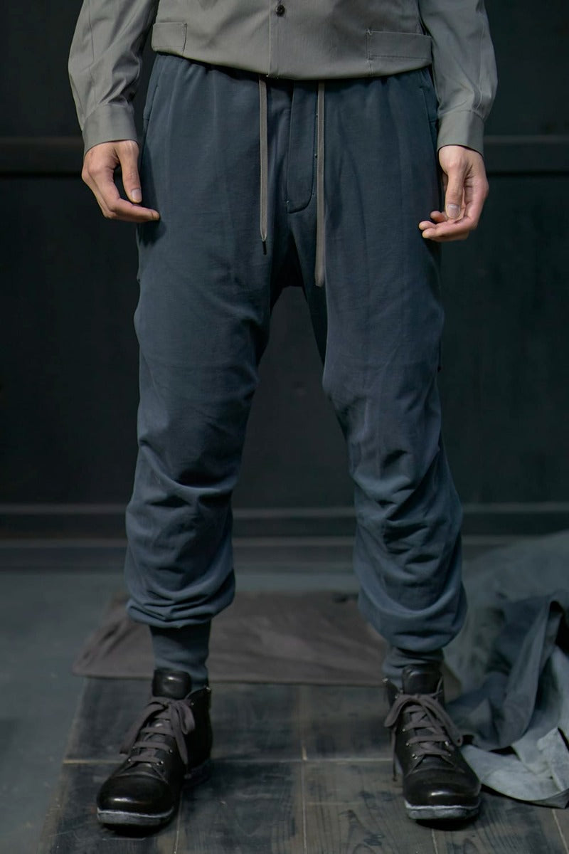 Jogger pants cotton jersey  Blue Gray