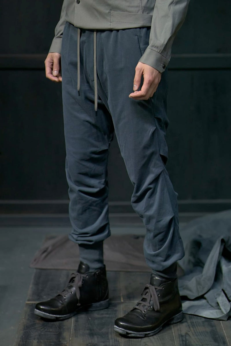 Jogger pants cotton jersey  Blue Gray