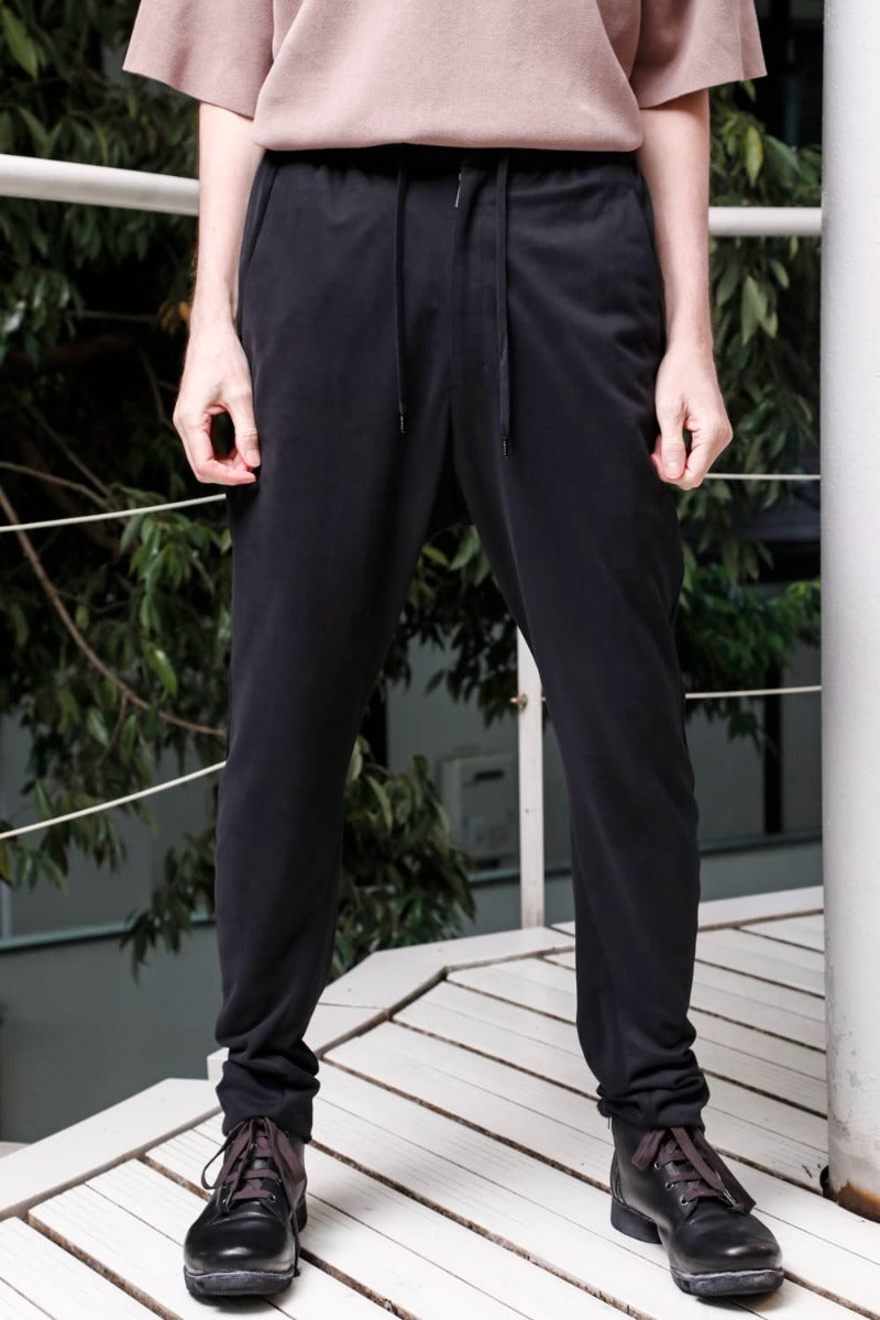 Slim pants cotton jersey  Used Black