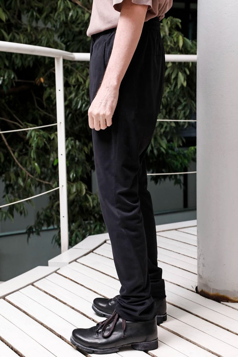 Slim pants cotton jersey  Used Black