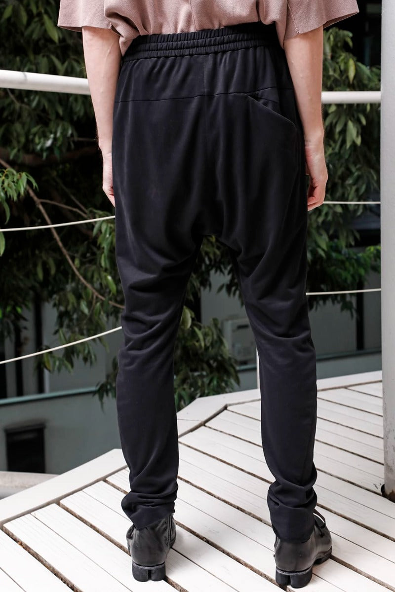 Slim pants cotton jersey  Used Black