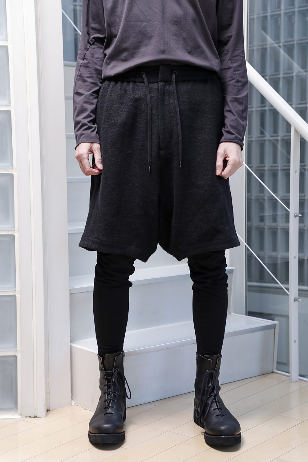 レイヤード パンツ カシゴラ リネン