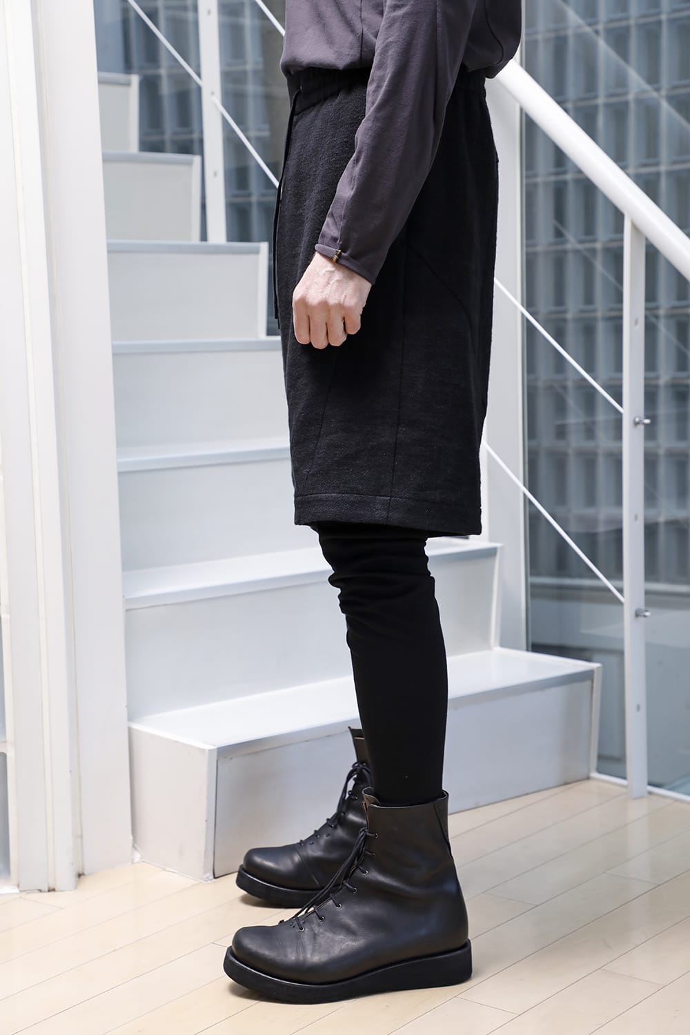 レイヤード パンツ カシゴラ リネン