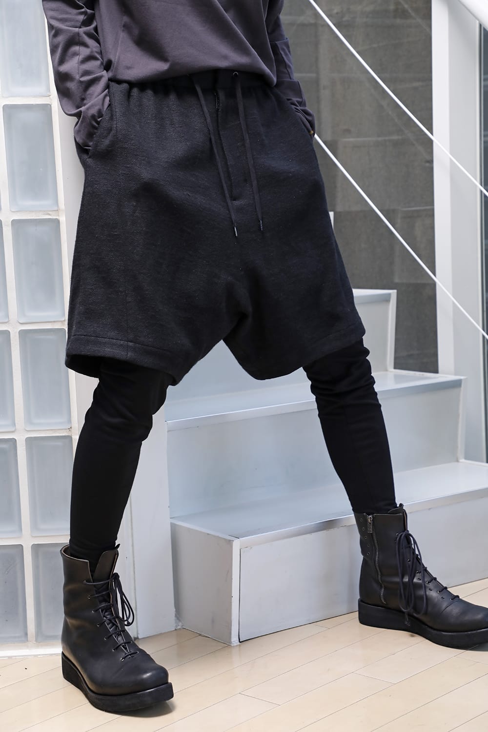 レイヤード パンツ カシゴラ リネン