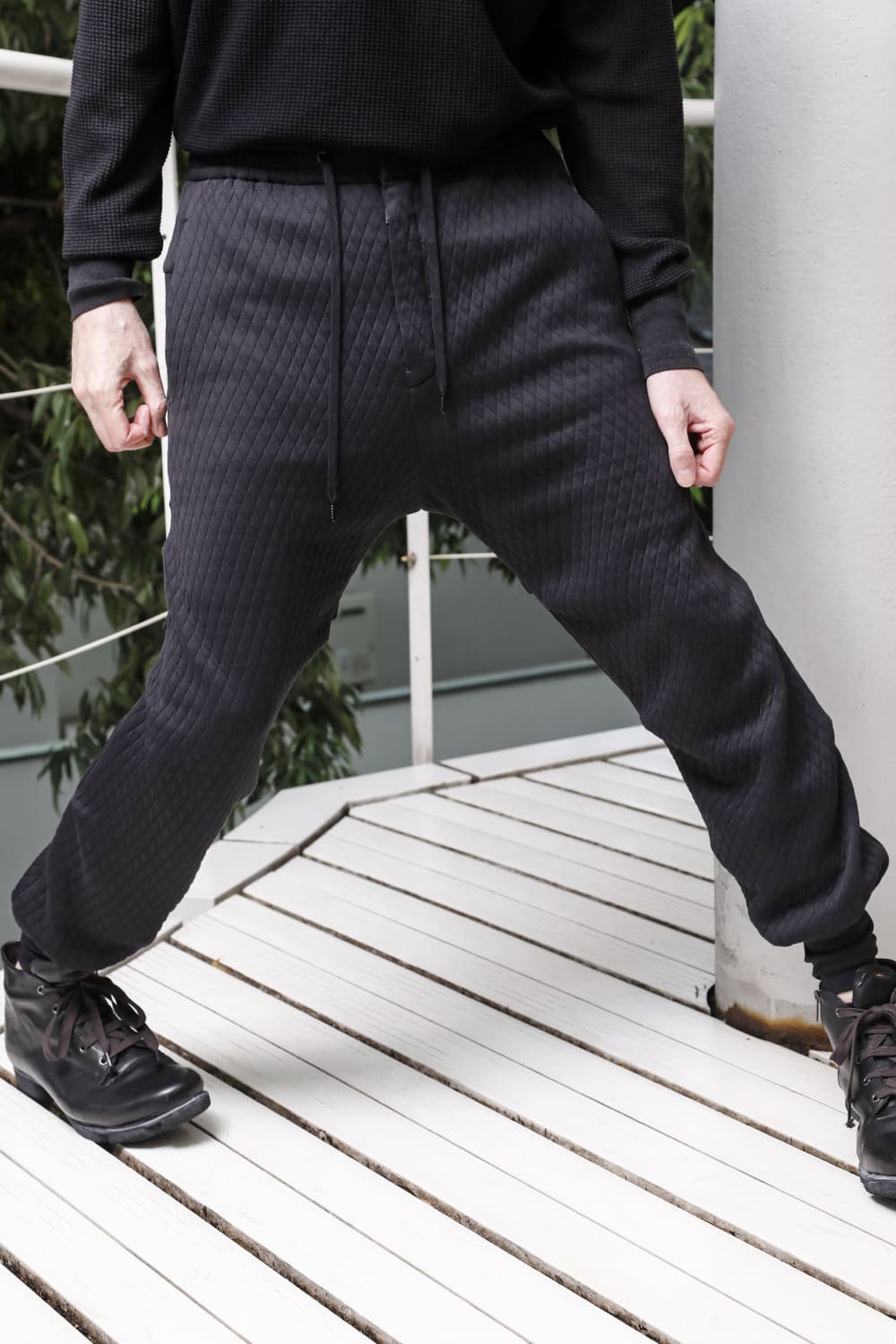 Jogger pants quilted cotton / polyester