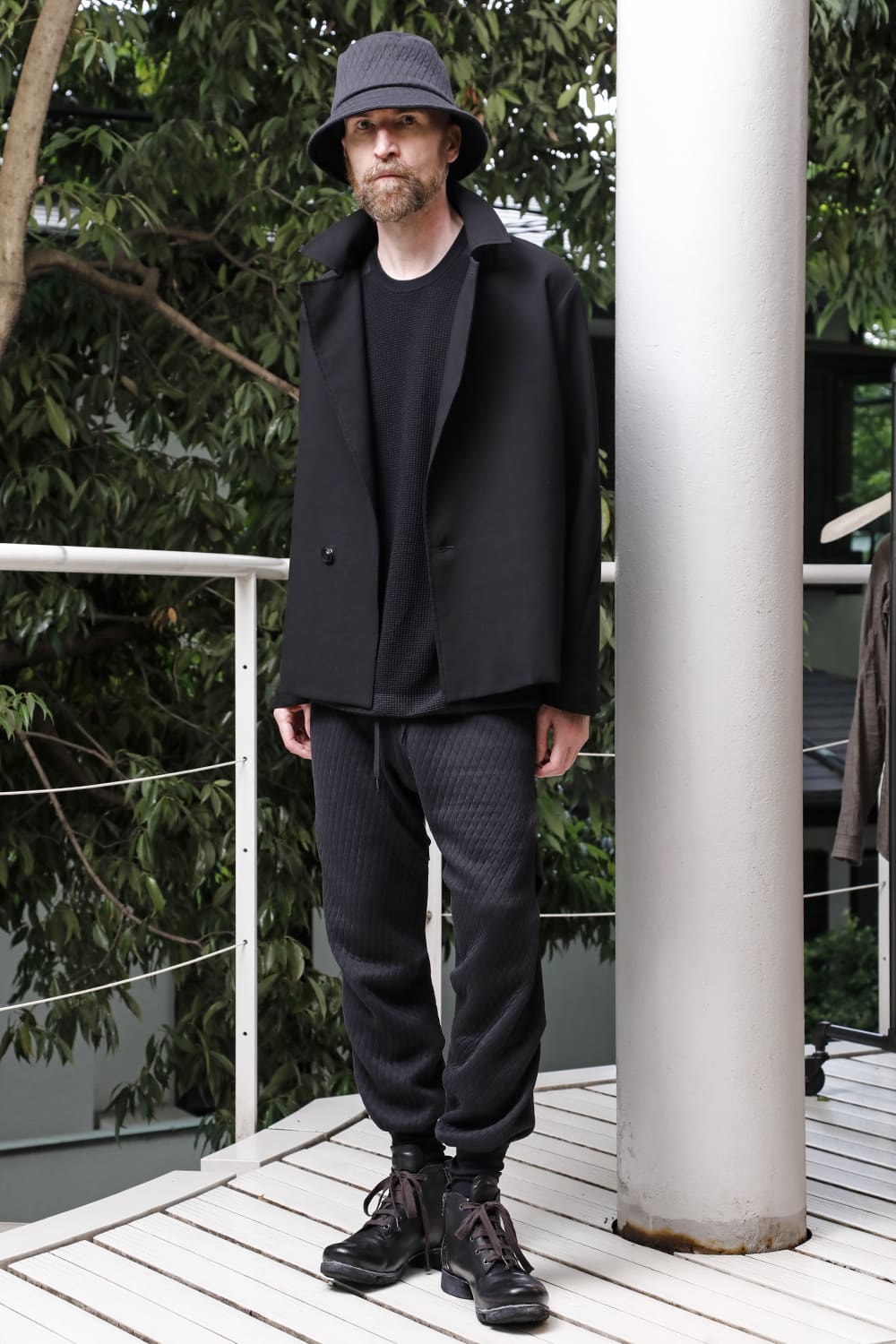 Jogger pants quilted cotton / polyester