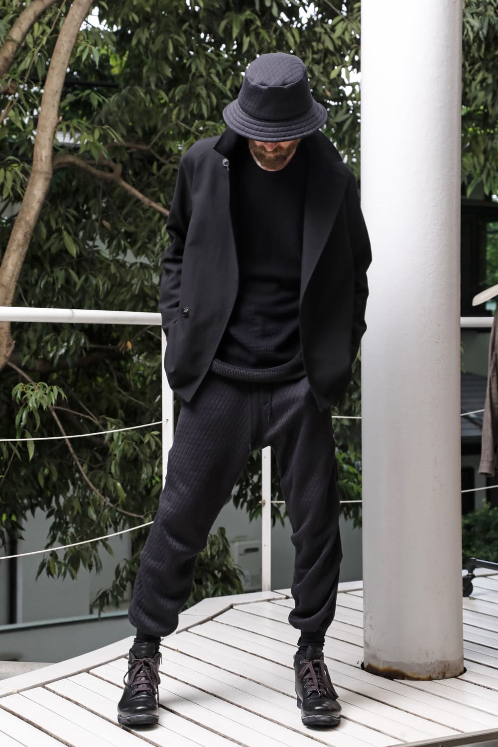 Jogger pants quilted cotton / polyester