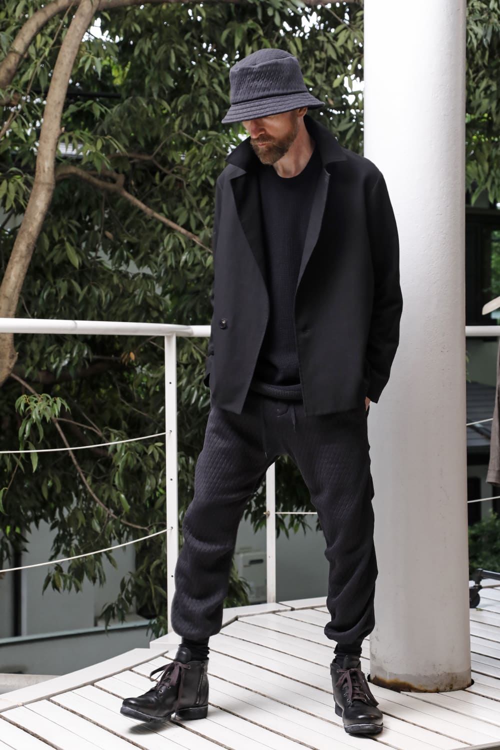 Jogger pants quilted cotton / polyester