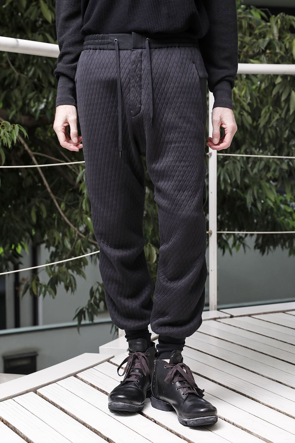 Jogger pants quilted cotton / polyester