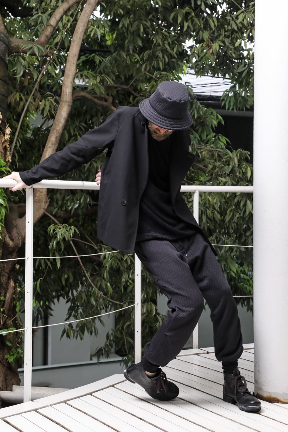 Jogger pants quilted cotton / polyester