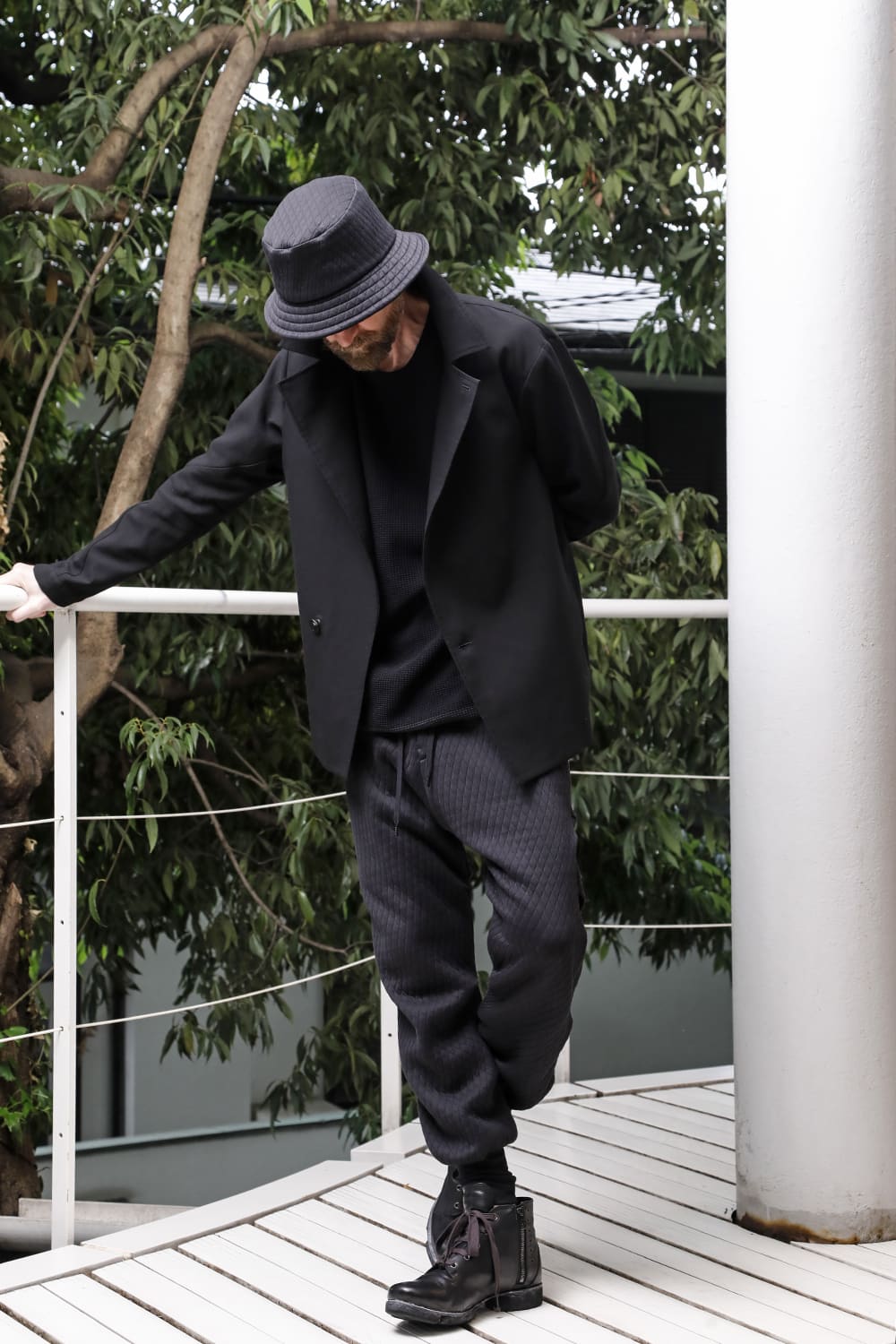 Jogger pants quilted cotton / polyester