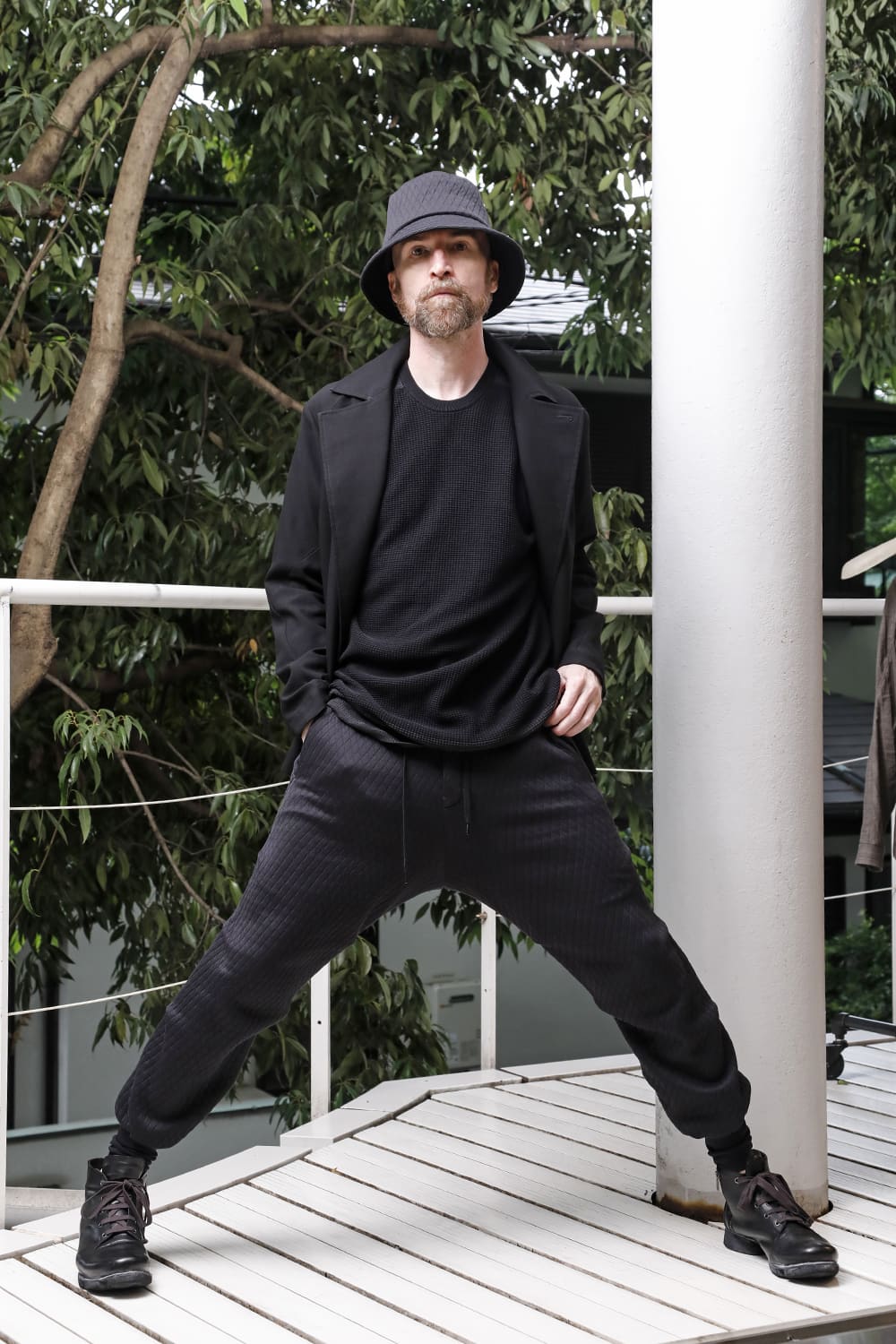 Jogger pants quilted cotton / polyester