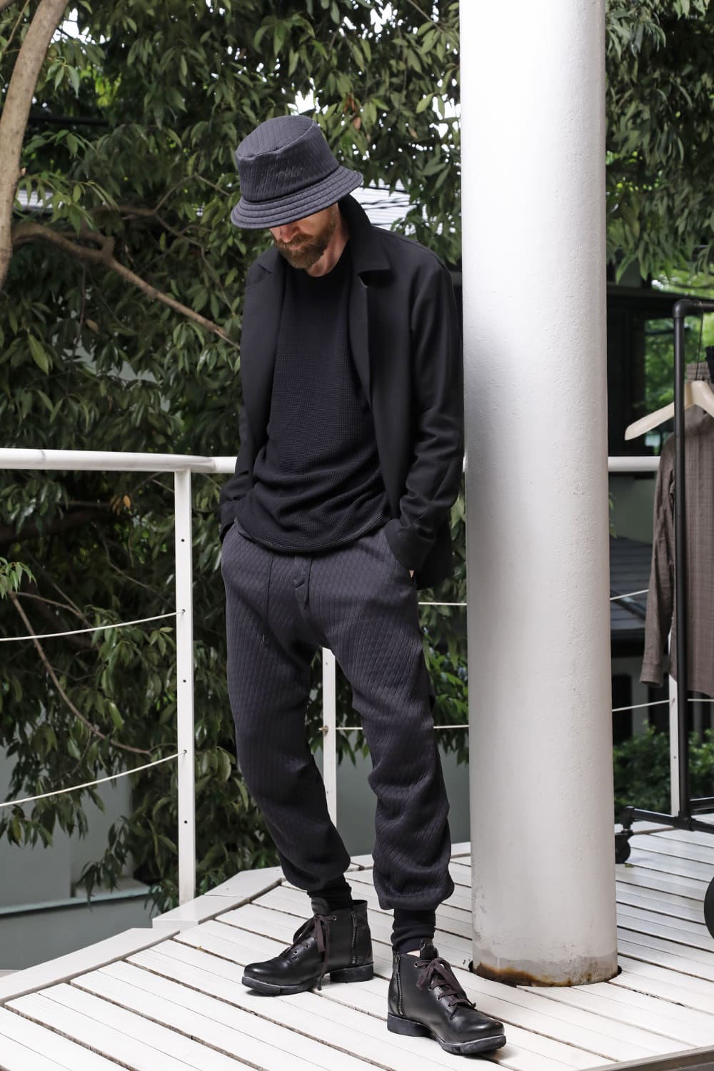 Jogger pants quilted cotton / polyester