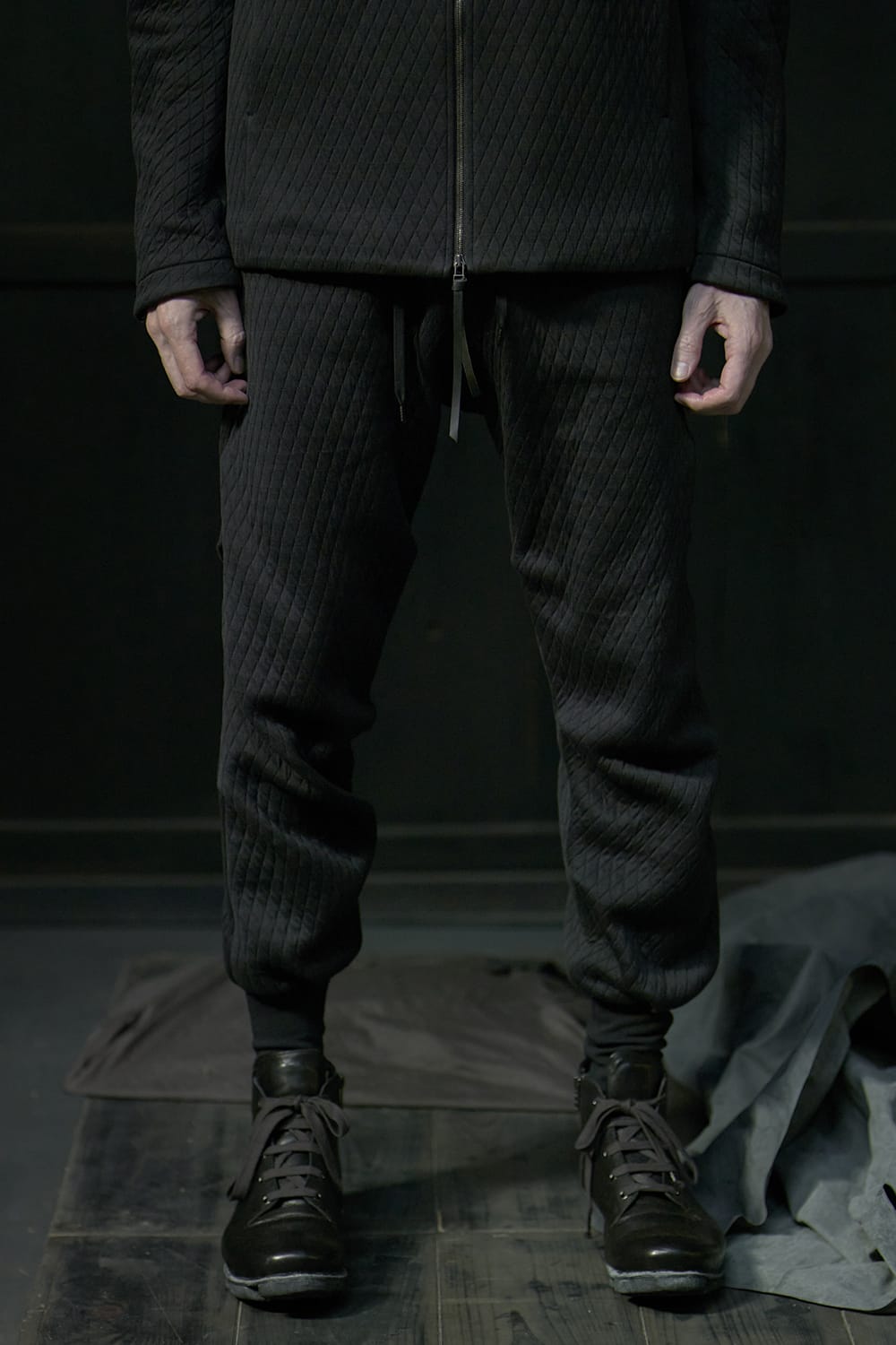 Jogger pants quilted cotton / polyester