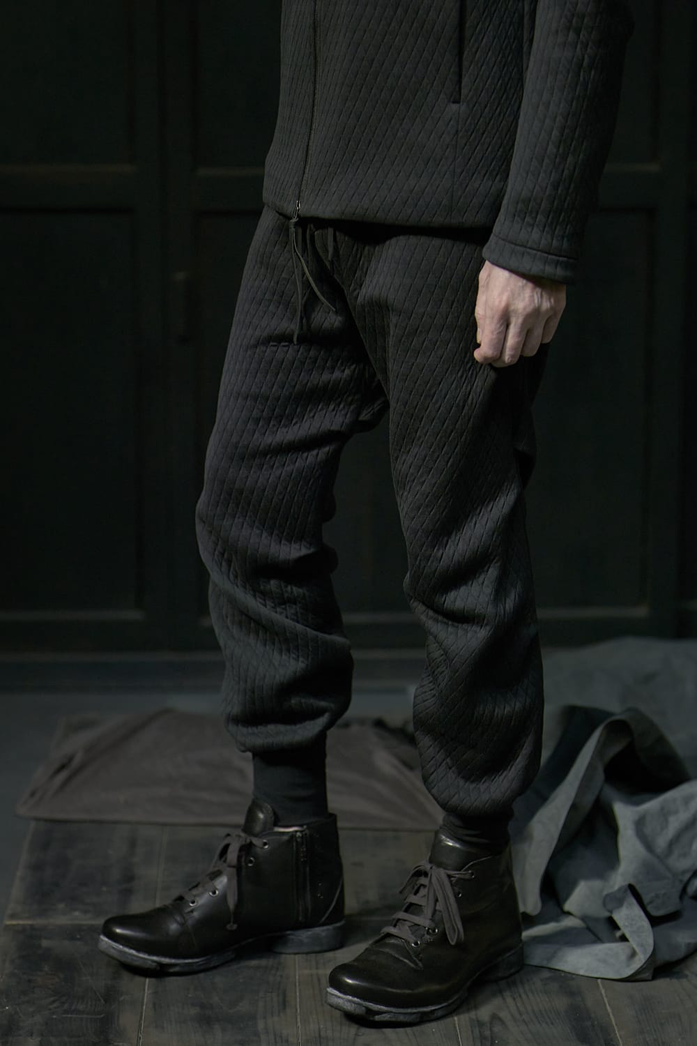 Jogger pants quilted cotton / polyester