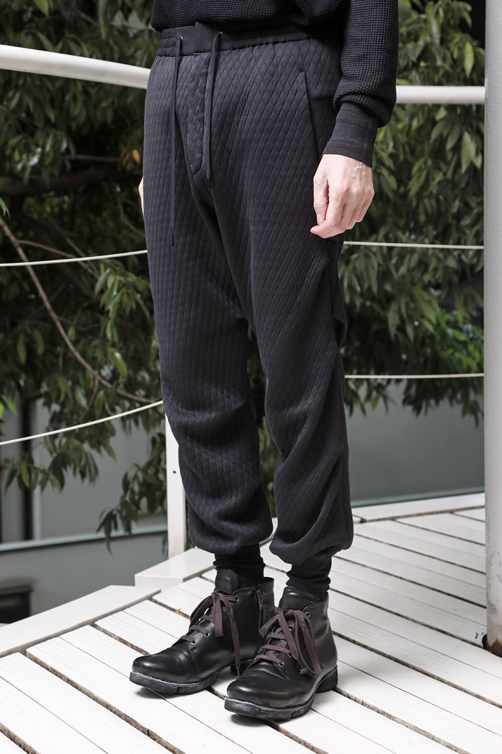 Jogger pants quilted cotton / polyester