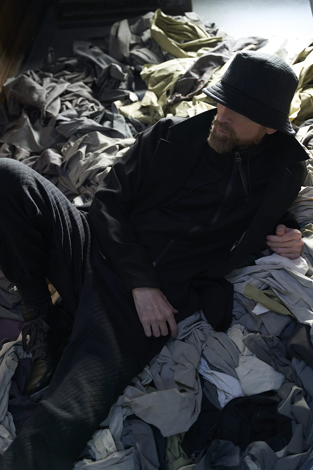 Jogger pants quilted cotton / polyester