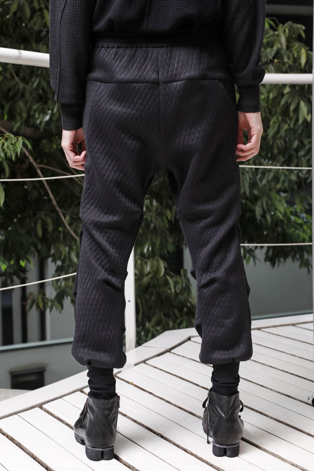 Jogger pants quilted cotton / polyester