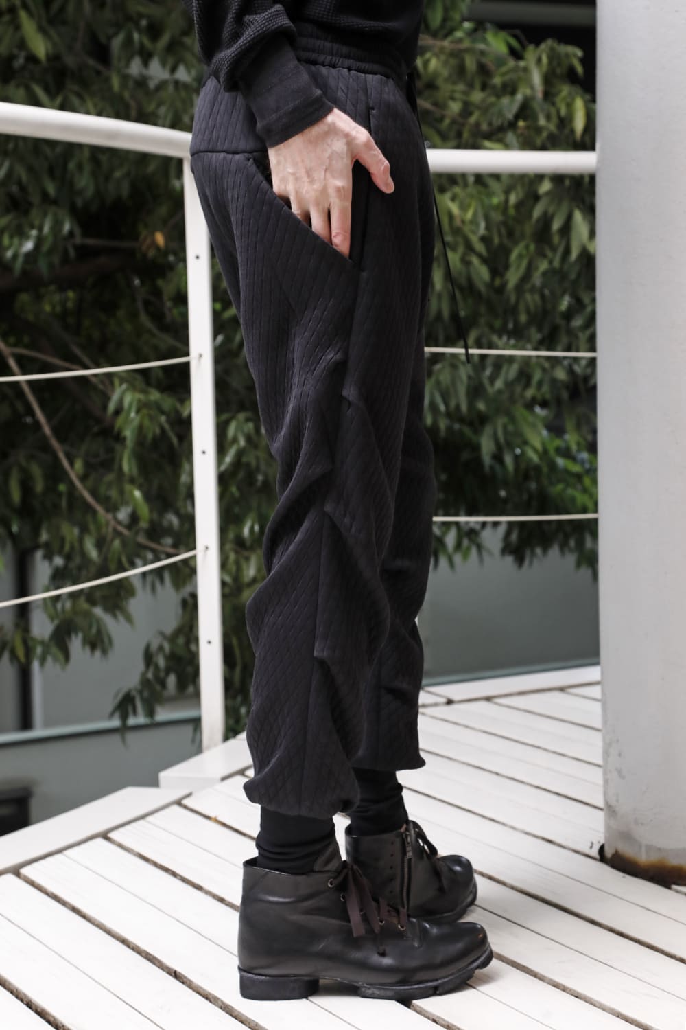 Jogger pants quilted cotton / polyester