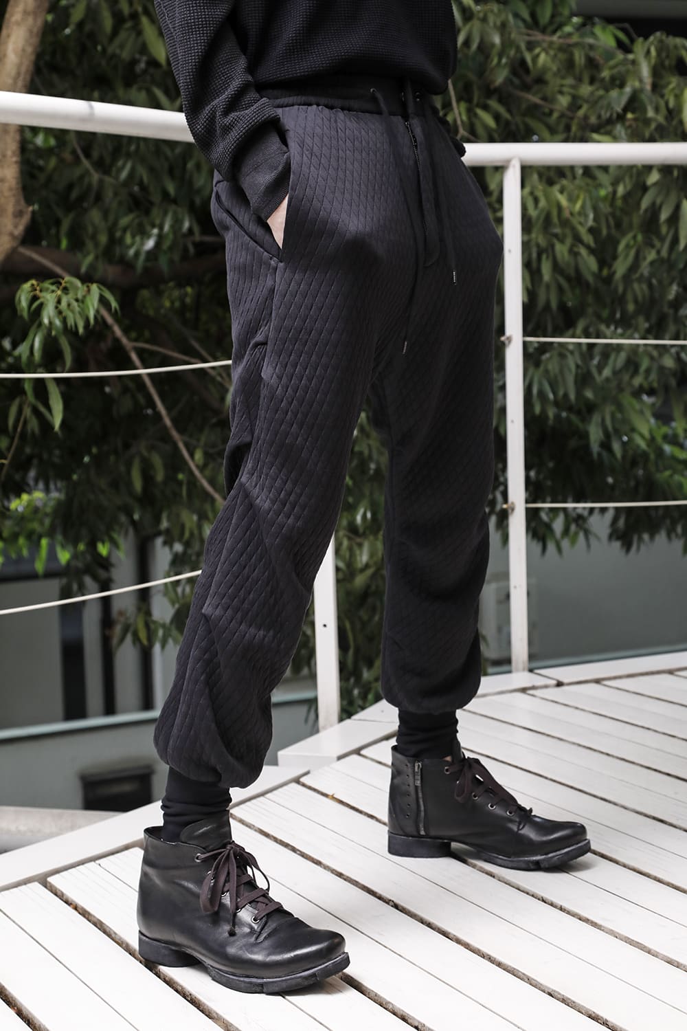 Jogger pants quilted cotton / polyester