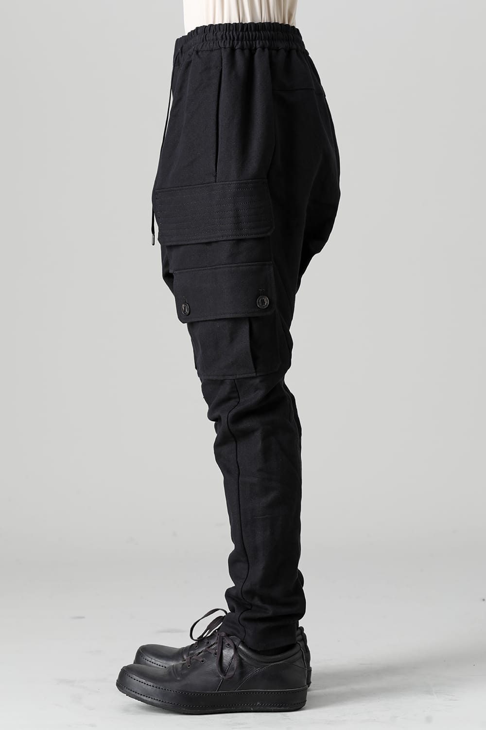 Cargo pants cotton / linen Black