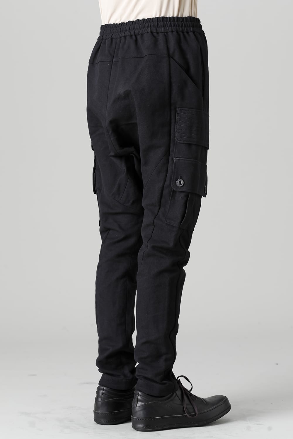 Cargo pants cotton / linen Black