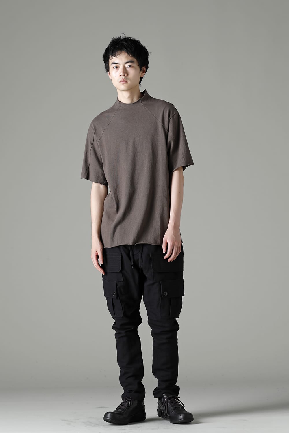 Cargo pants cotton / linen Black