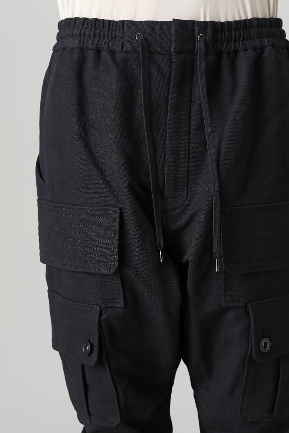 Cargo pants cotton / linen Black