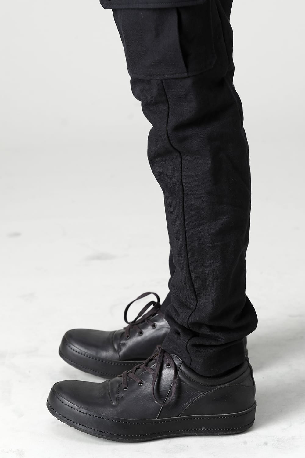 Cargo pants cotton / linen Black