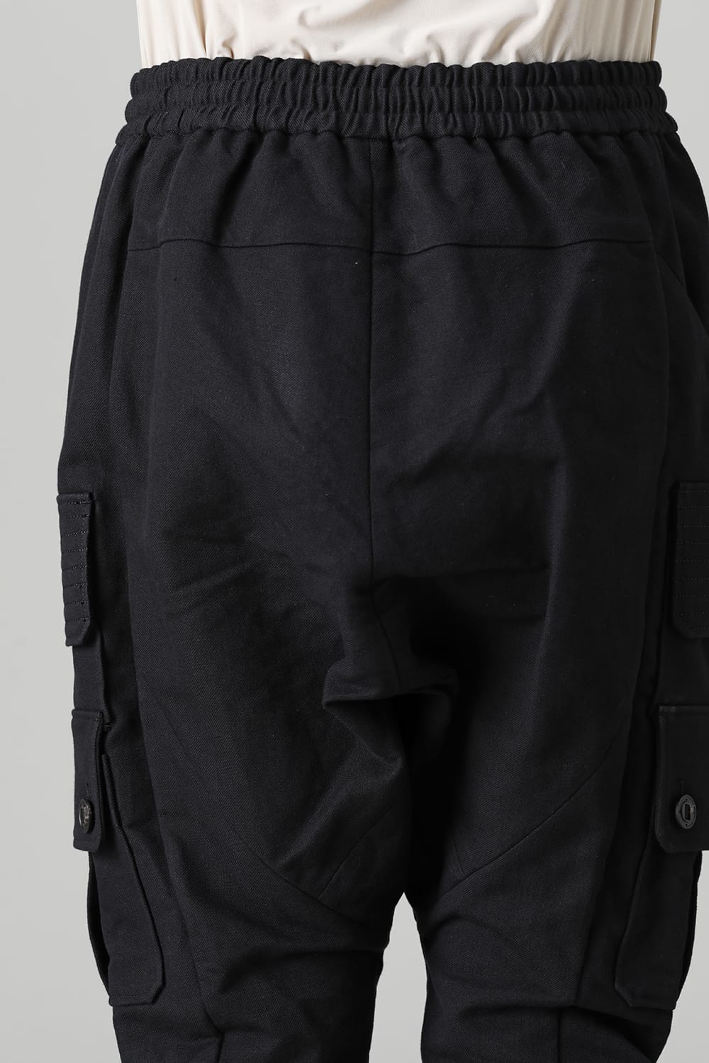 Cargo pants cotton / linen Black