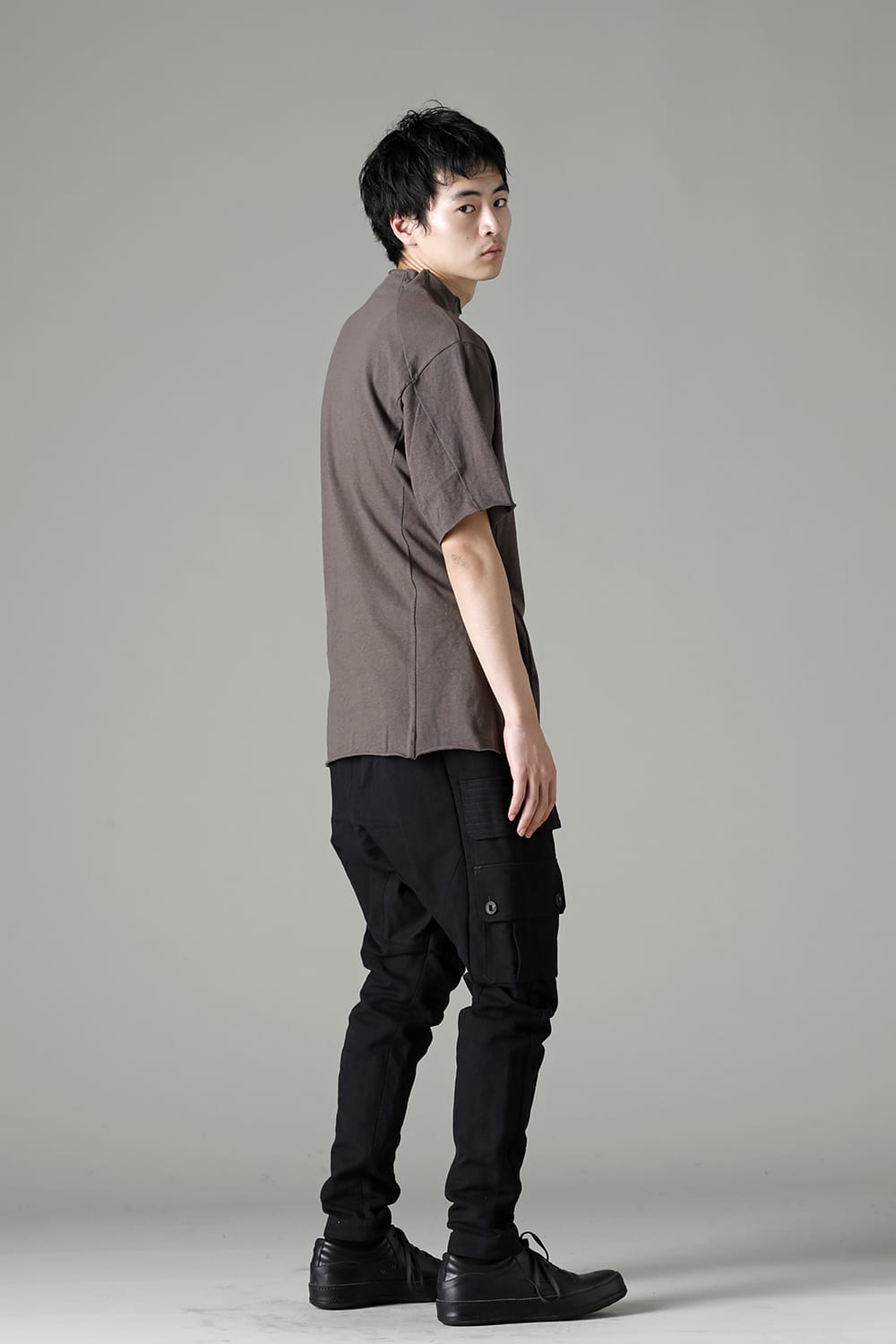 Cargo pants cotton / linen Black