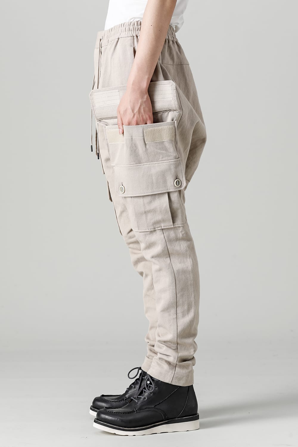 Cargo pants cotton / linen Light Beige