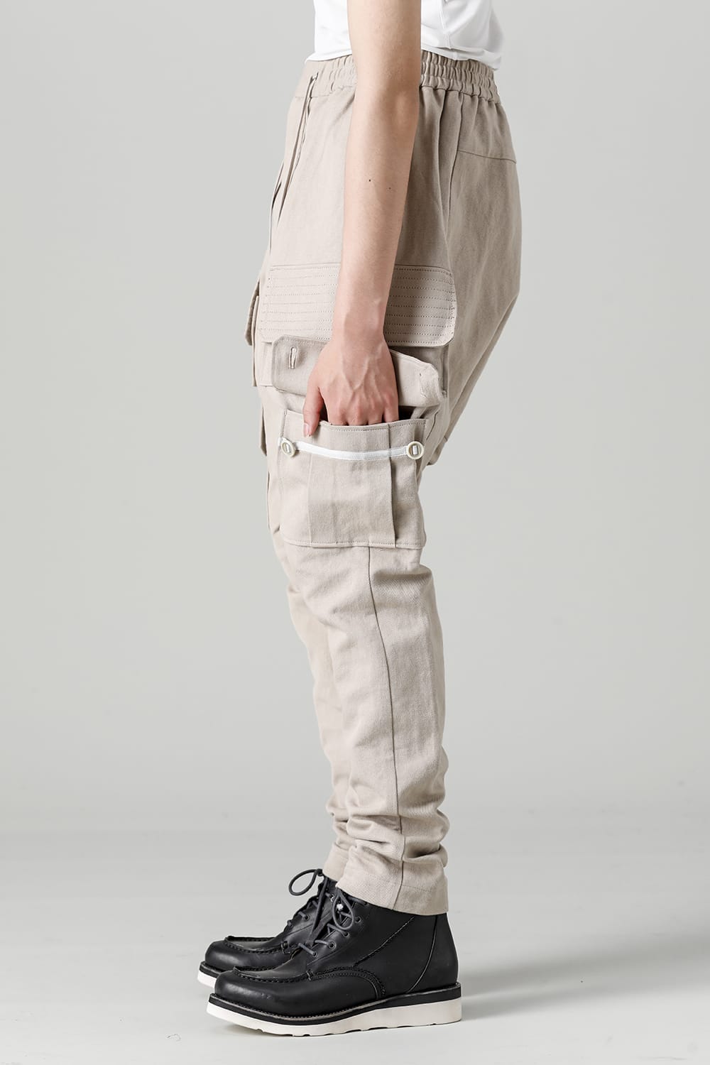 Cargo pants cotton / linen Light Beige