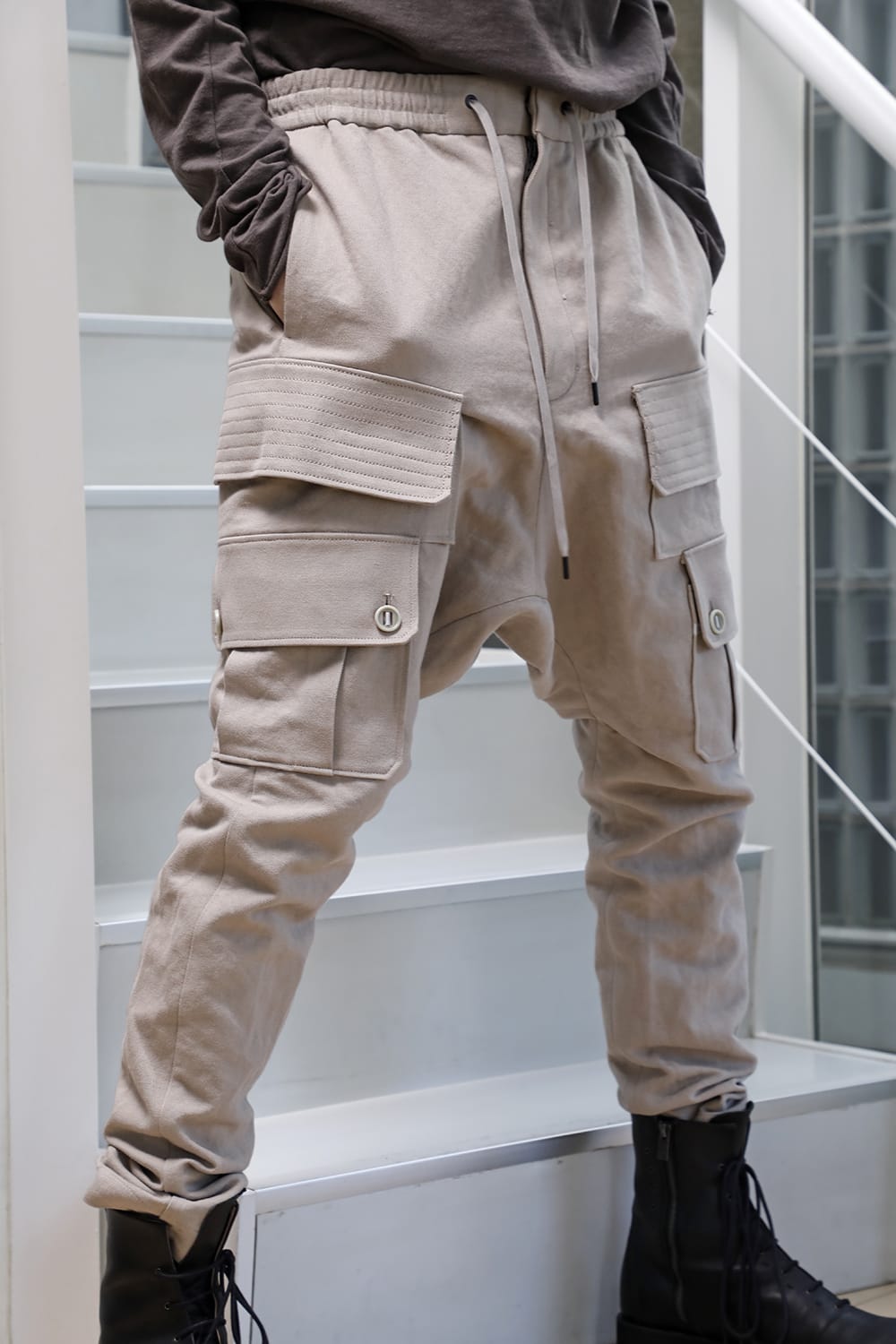 Cargo pants cotton / linen Light Beige