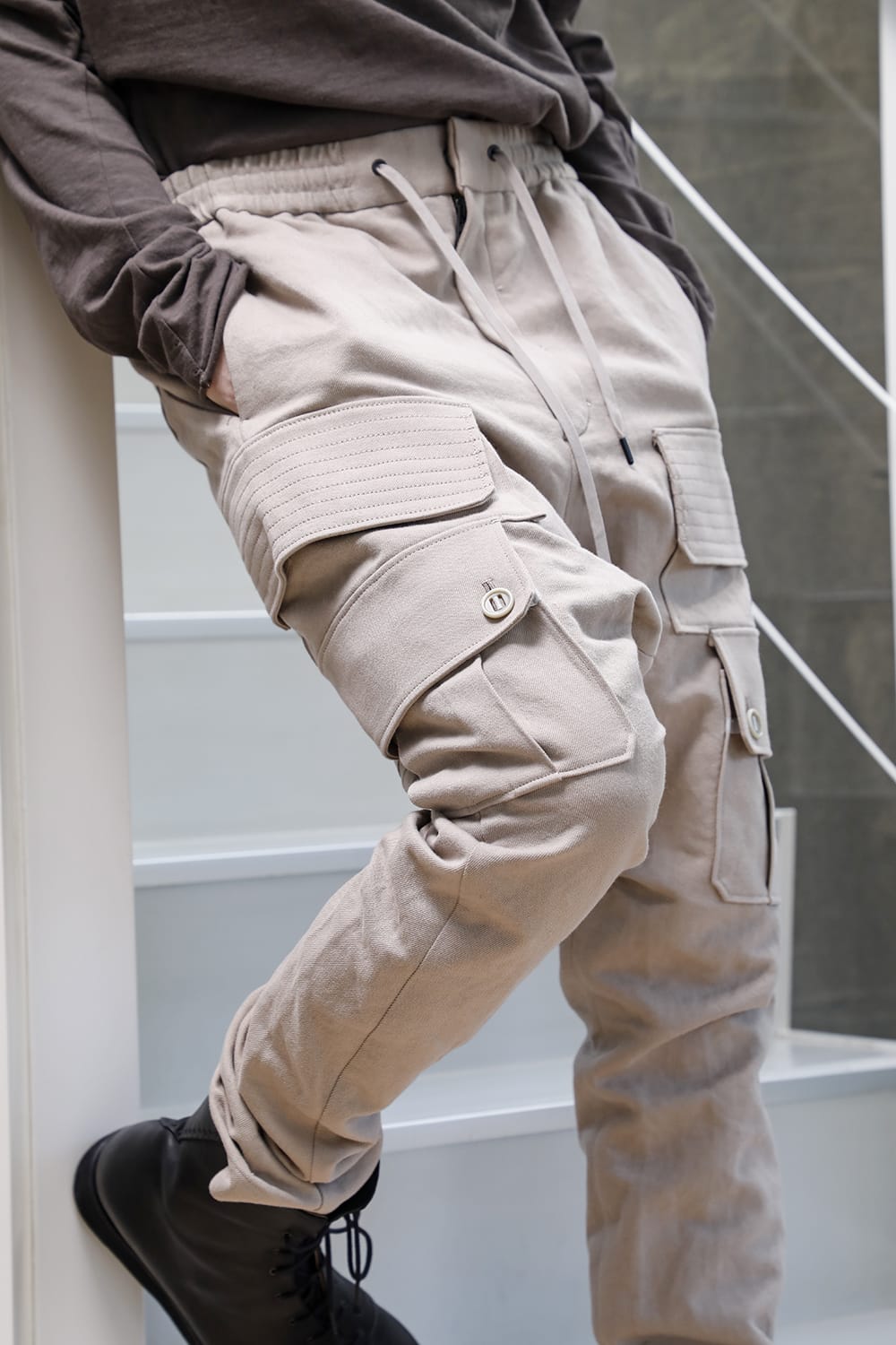 Cargo pants cotton / linen Light Beige