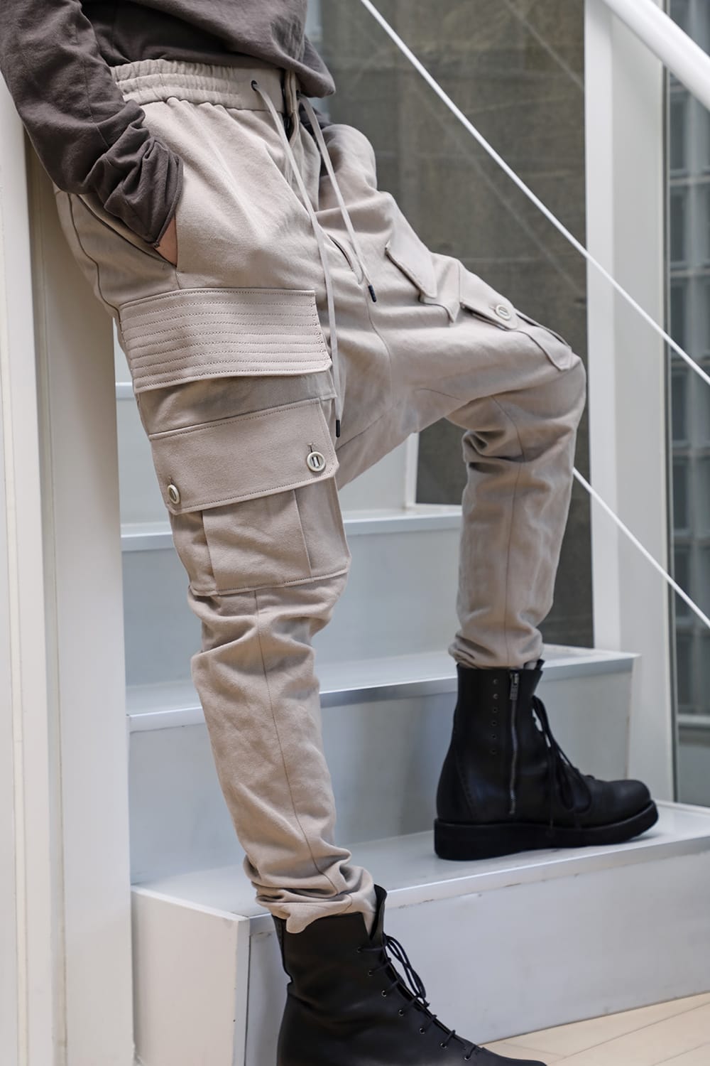 Cargo pants cotton / linen Light Beige