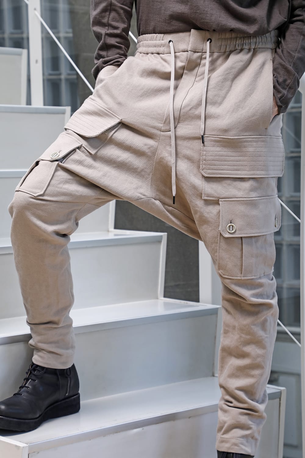 Cargo pants cotton / linen Light Beige