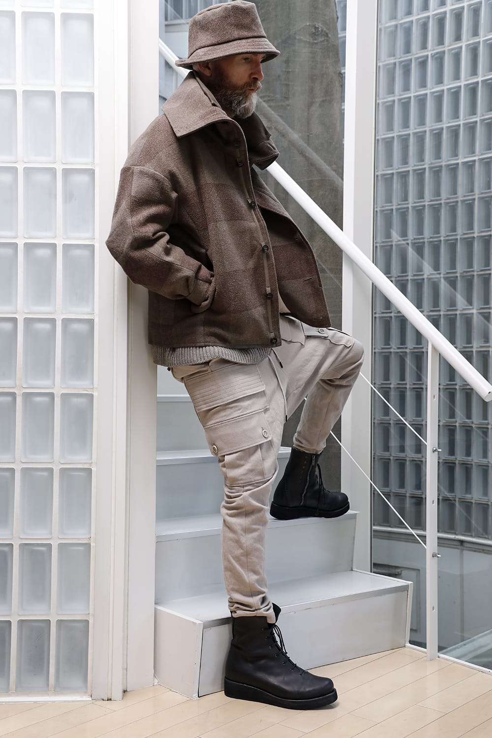 Cargo pants cotton / linen Light Beige