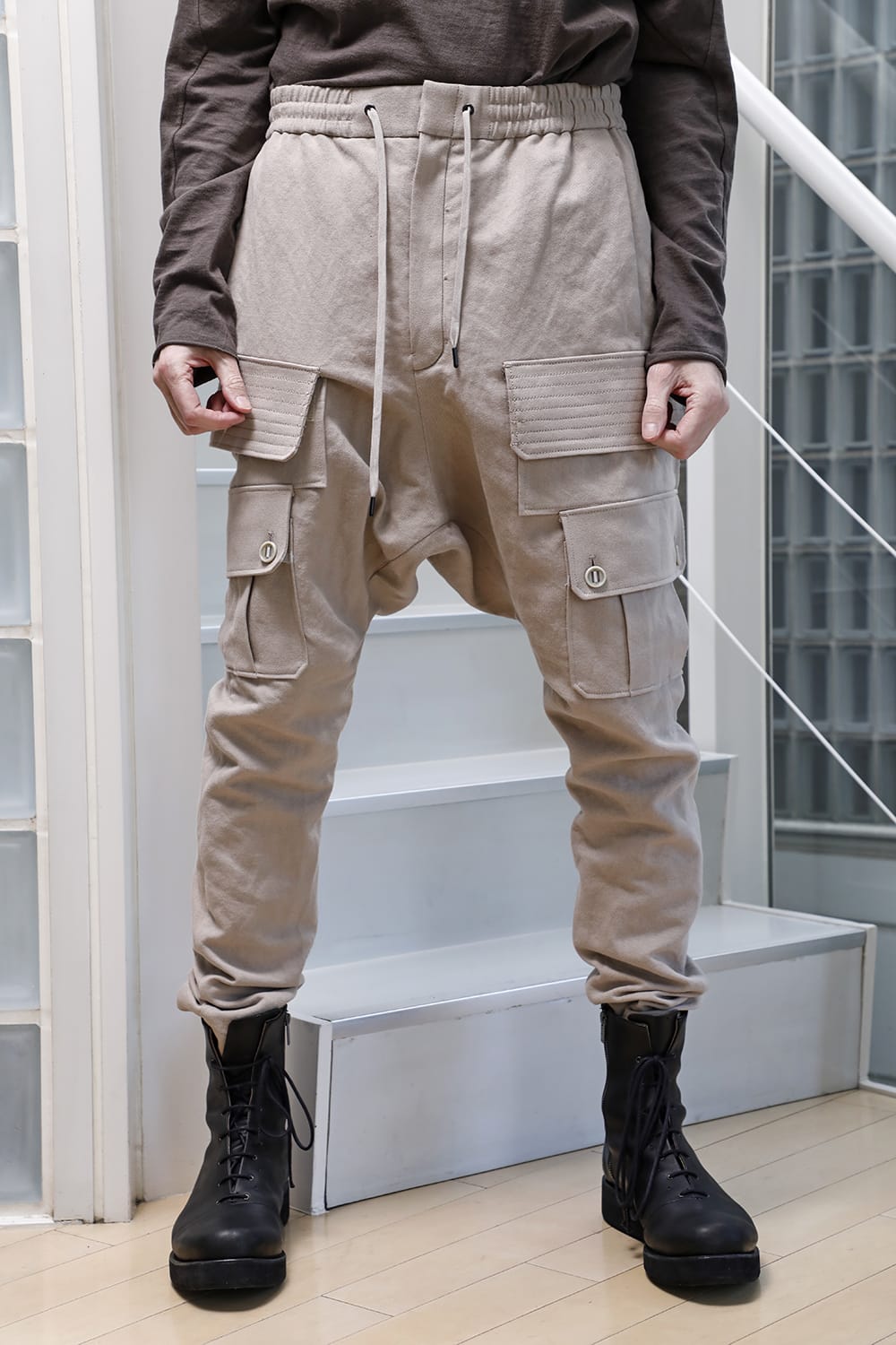 Cargo pants cotton / linen Light Beige