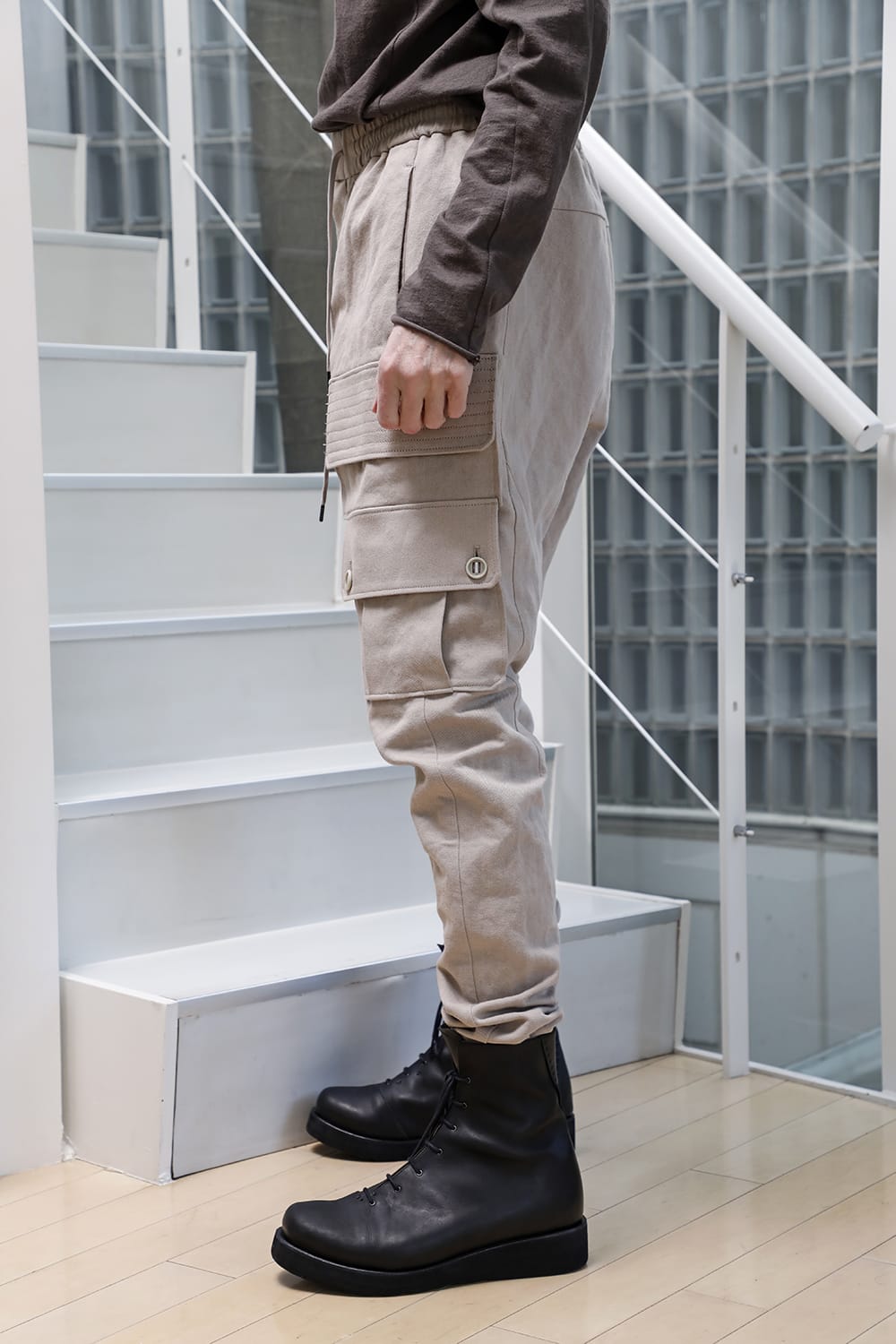 Cargo pants cotton / linen Light Beige