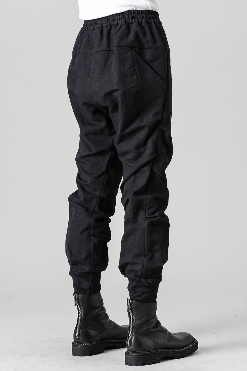 Jogger pants cotton / line Black