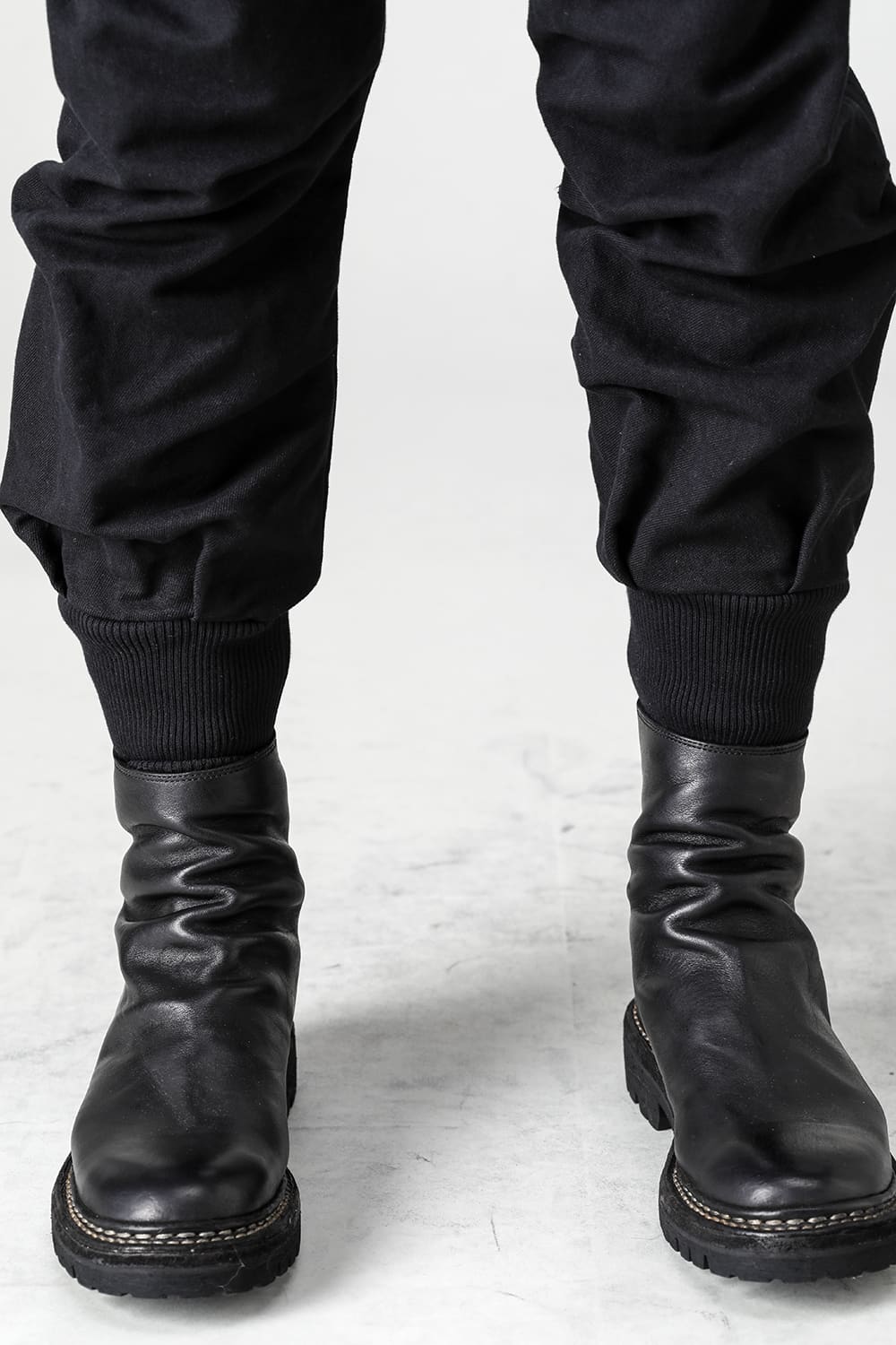 Jogger pants cotton / line Black
