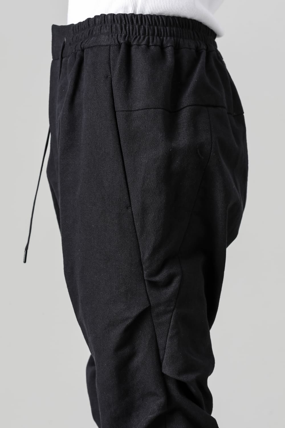 Jogger pants cotton / line Black