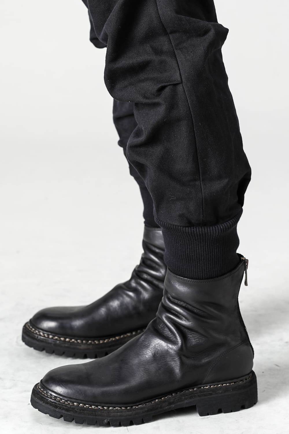 Jogger pants cotton / line Black