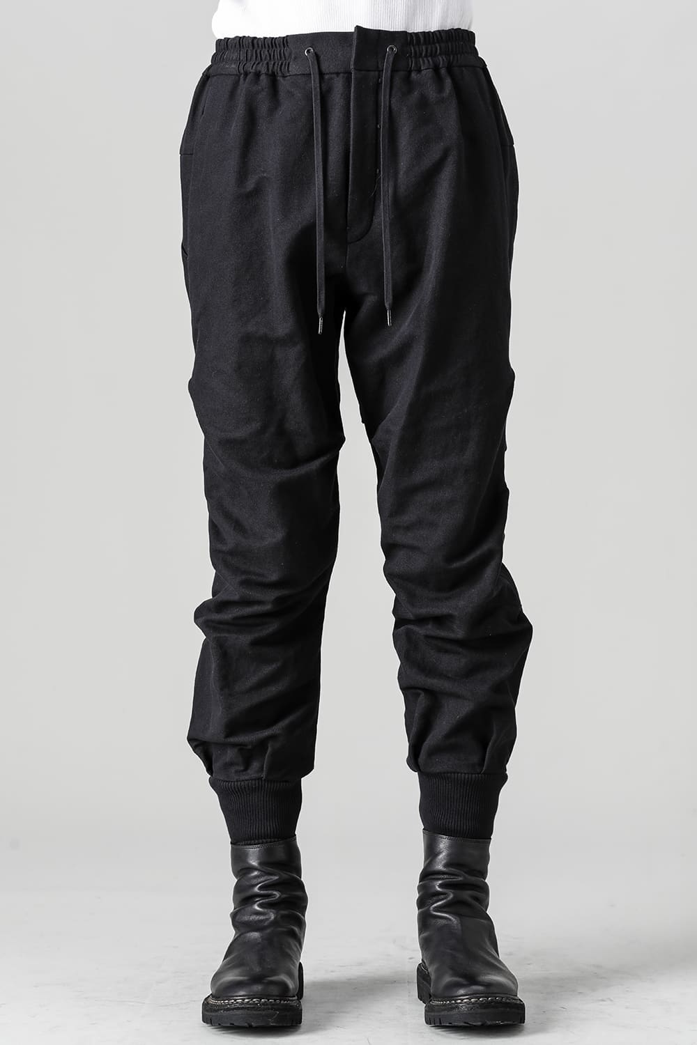 Jogger pants cotton / line Black