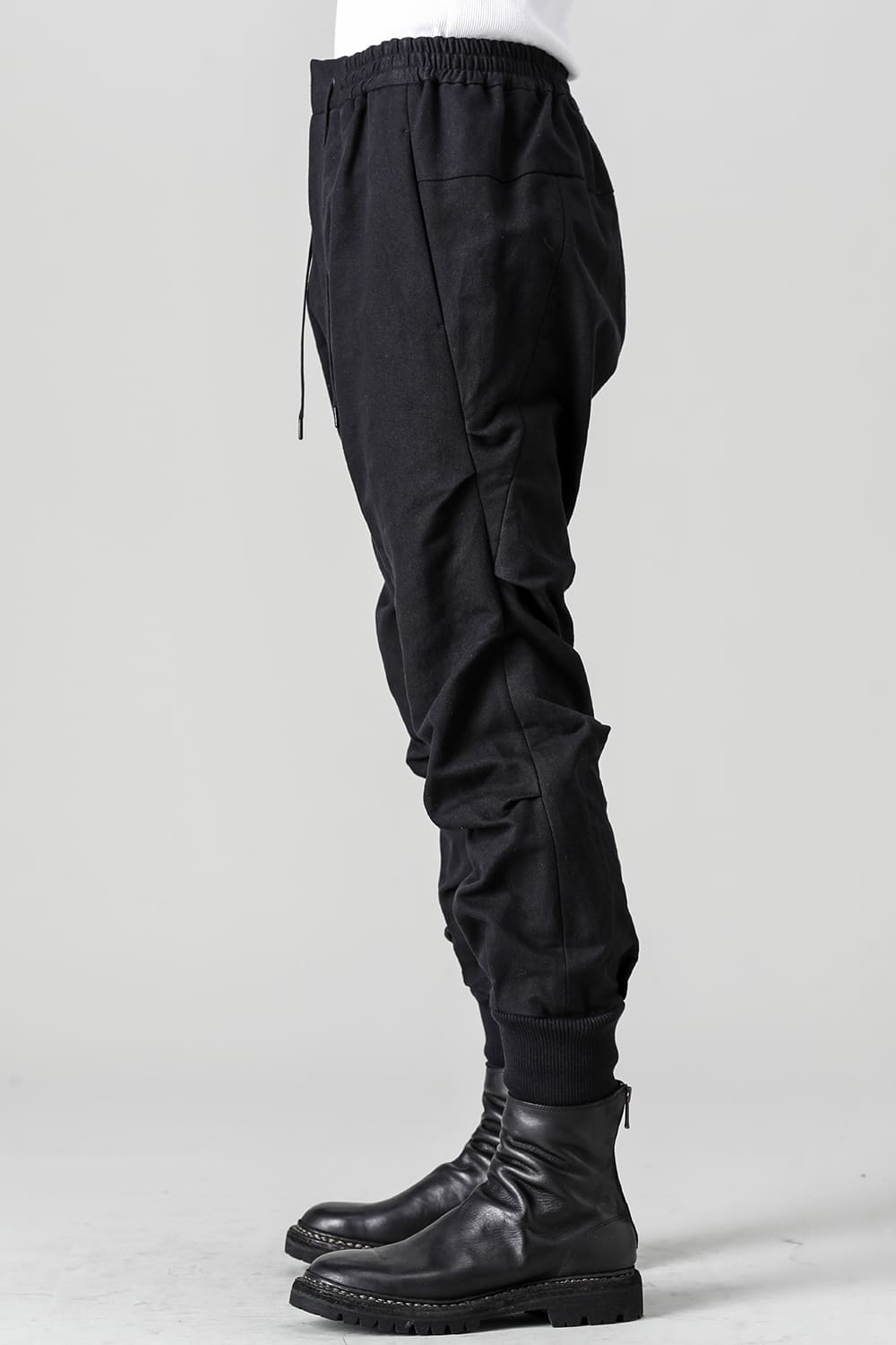Jogger pants cotton / line Black
